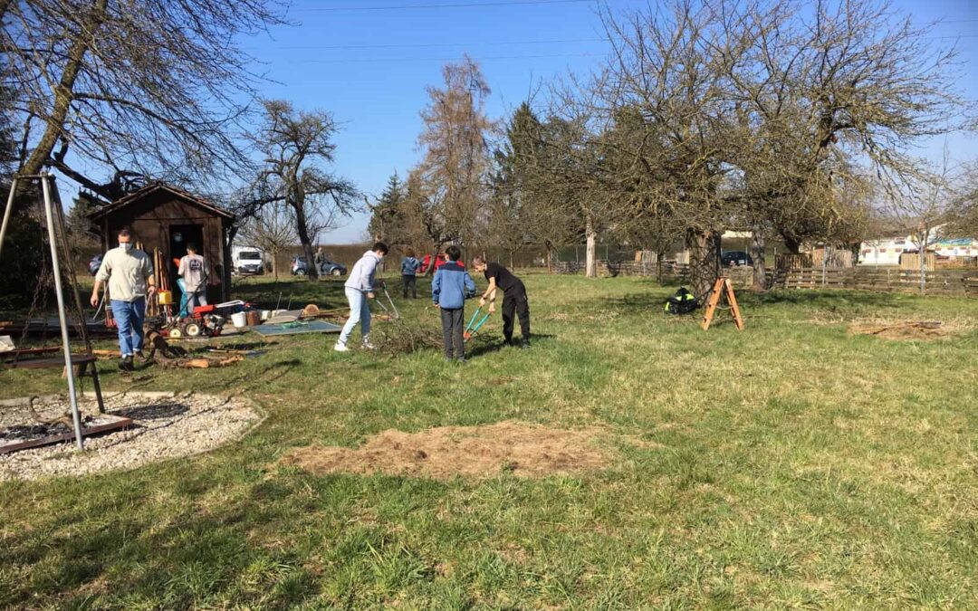 Frühling auf dem Schulgrundstück